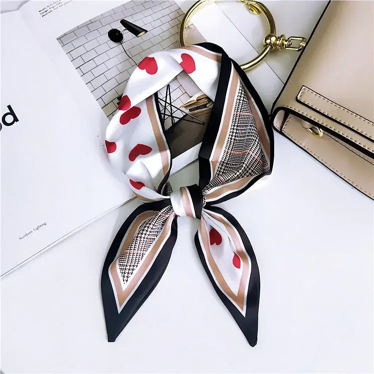 Sciarpa patchwork “1 Love Red” – Cuore colorblock vivace