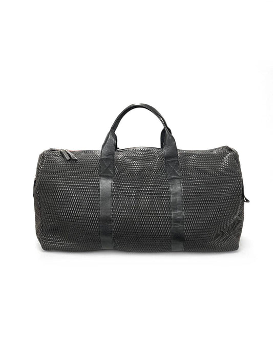 Men's Genuine Leather Woven Weekender Bag | Made in Tuscany