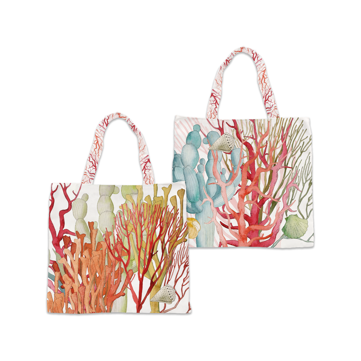 Cotton Shopper bag "Corals" | Made in Sicily