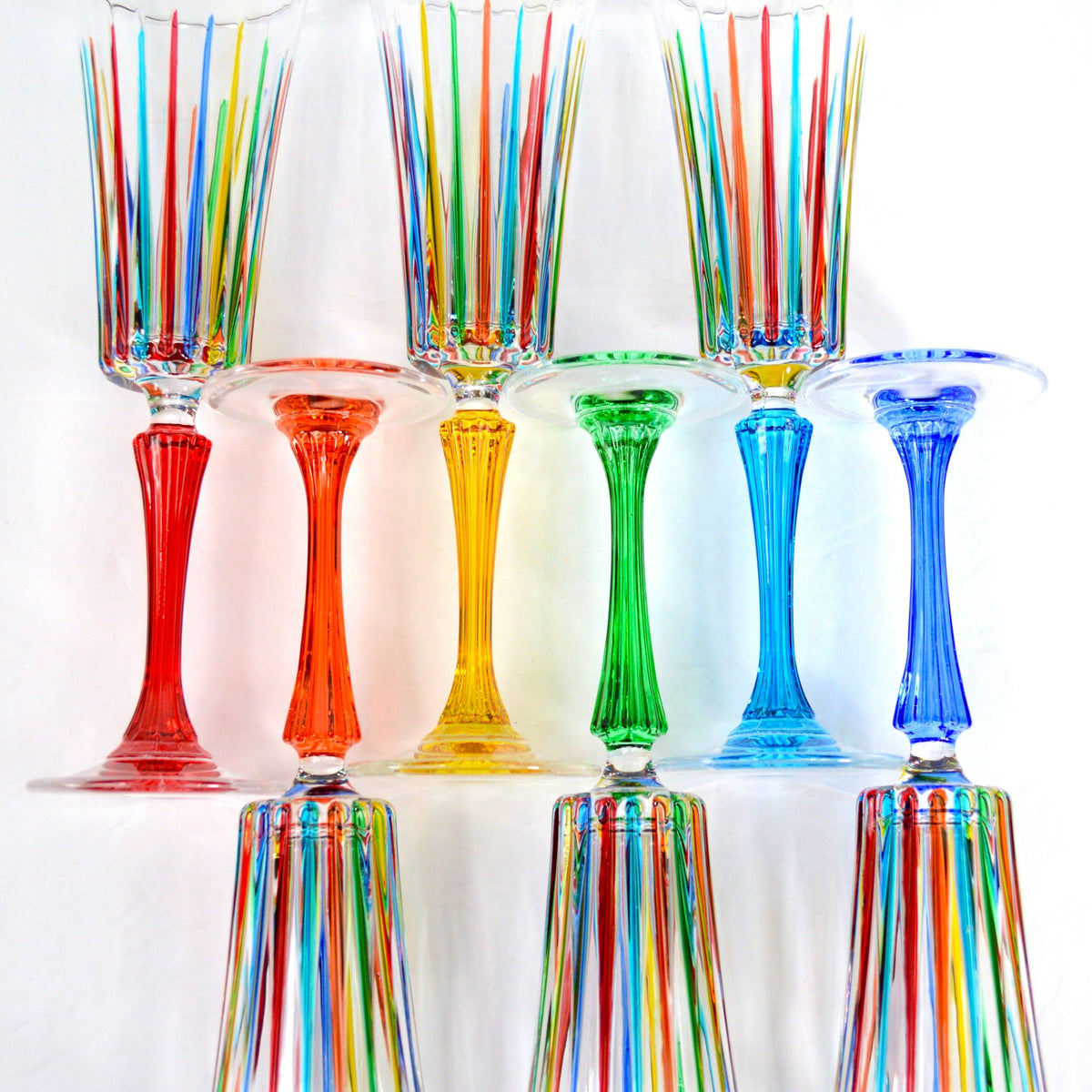 Timeless Champagne Glasses, Hand-Painted Italian Crystal | Made in Venice