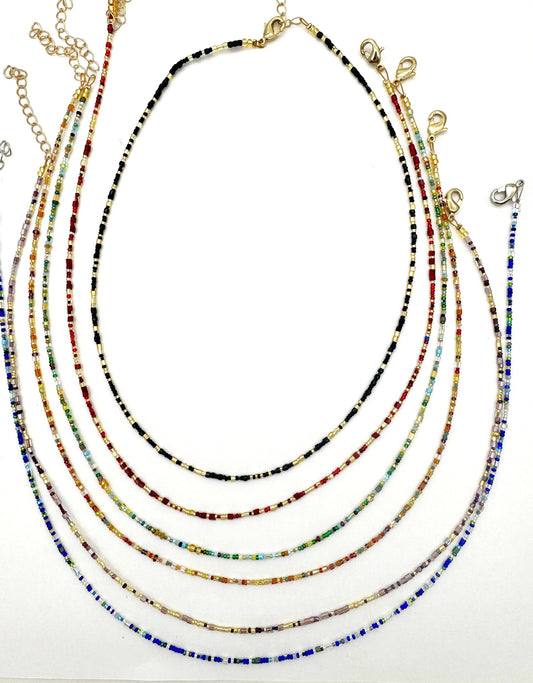 Murano Glass Beaded Necklace - Assorted Colors | Made in Veneto