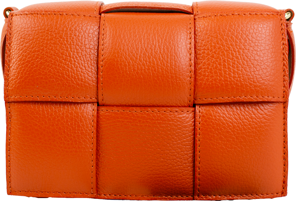 Italian Leather Interwoven Shoulder Bag | Made in Italy