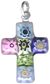 Murano Glass Small Cross Pendant, Pastel Multicolor | Made in Venice