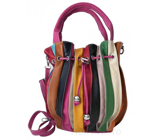 Italian Leather Bucket Bag Cross Body Purse | Made in Tuscany