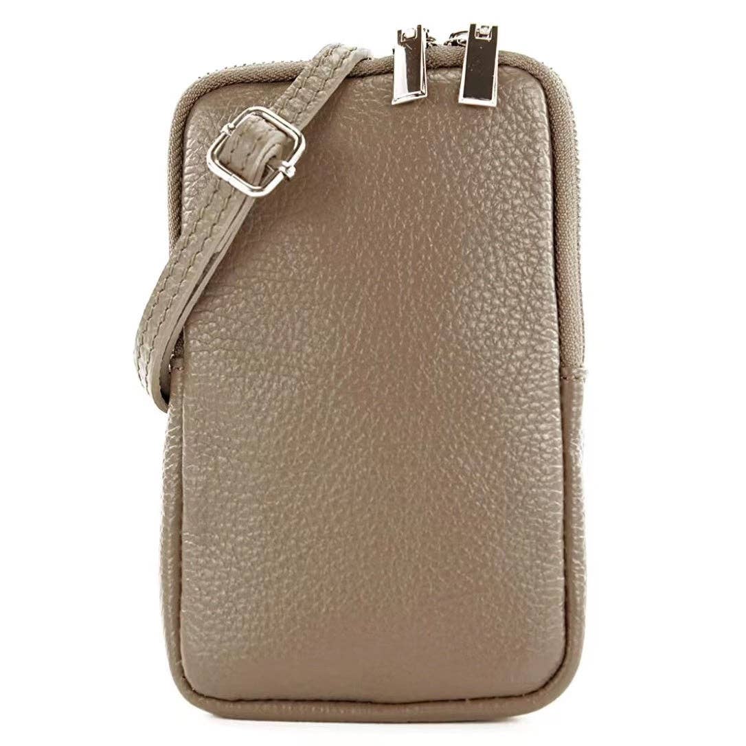 Modarno Small Shoulder Bag for Mobile Phones for Men and Women in Genuine Leather 11cm x 2cm x 18cm | Made in Italy