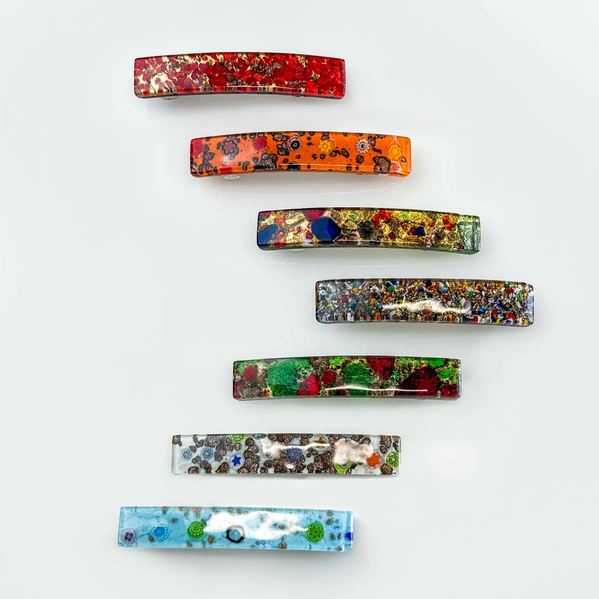 Murano Glass Hair Barrette, Assorted Colors | Made in Venice