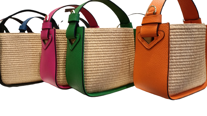 ZAZI Borsa Estiva in Rafia e Pelle JIJOU CAPRI