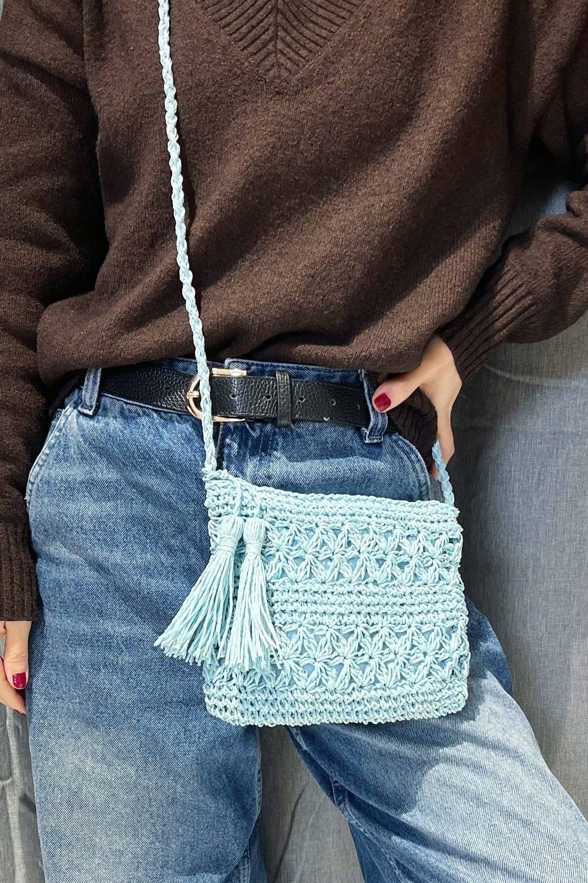 Italian Crossbody Bag 7.5" JIJOU CAPRI | Made in Campania