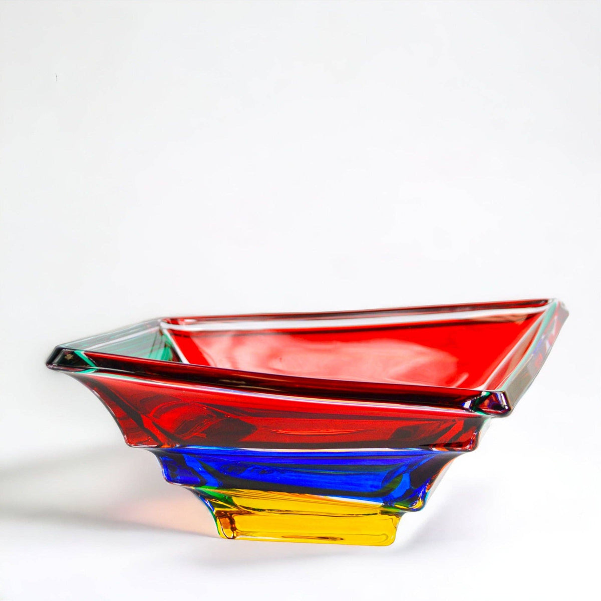 Vela Italian Crystal Centerpiece Bowl | Made in Venice