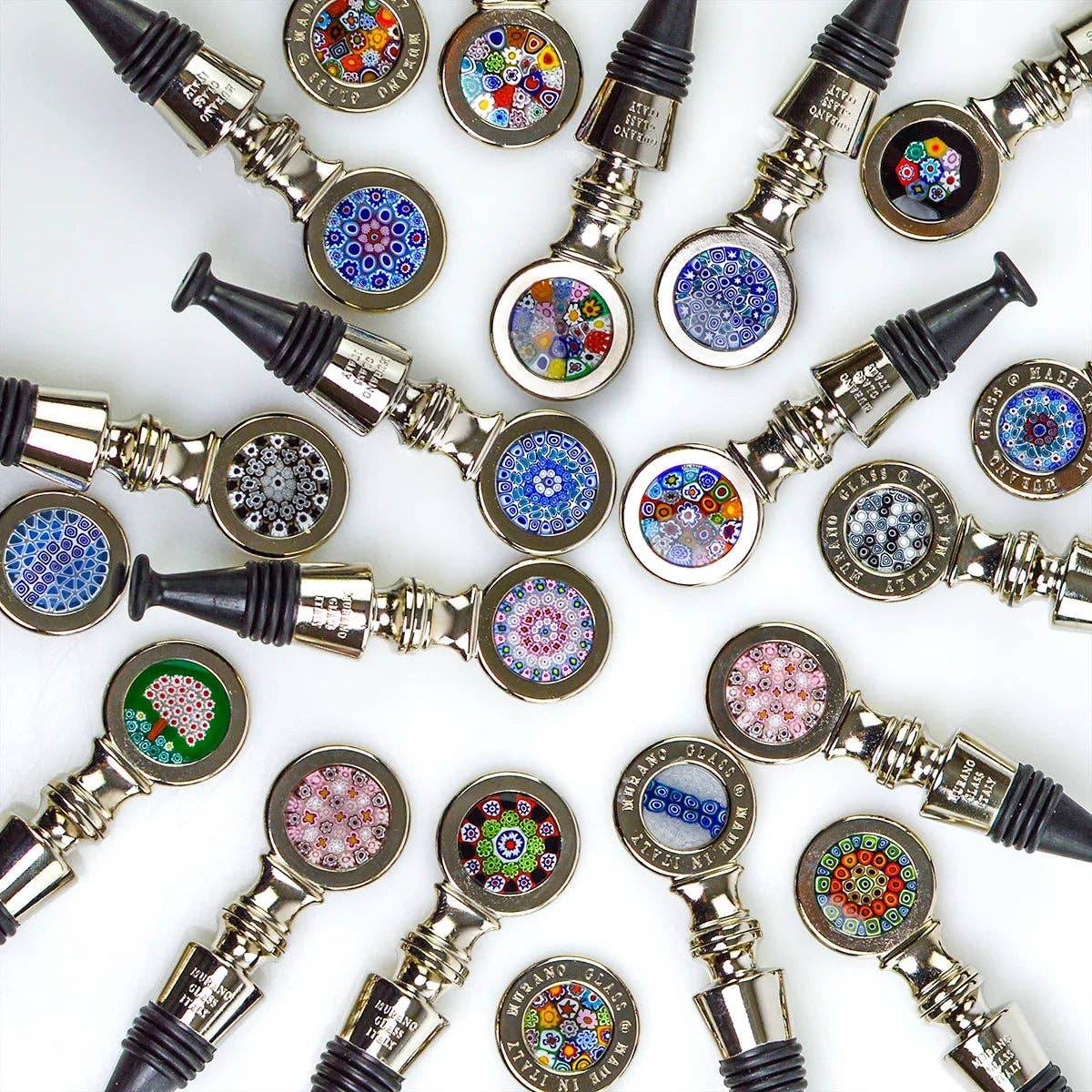 Millefiori Metal Wine Stopper | Made in Italy