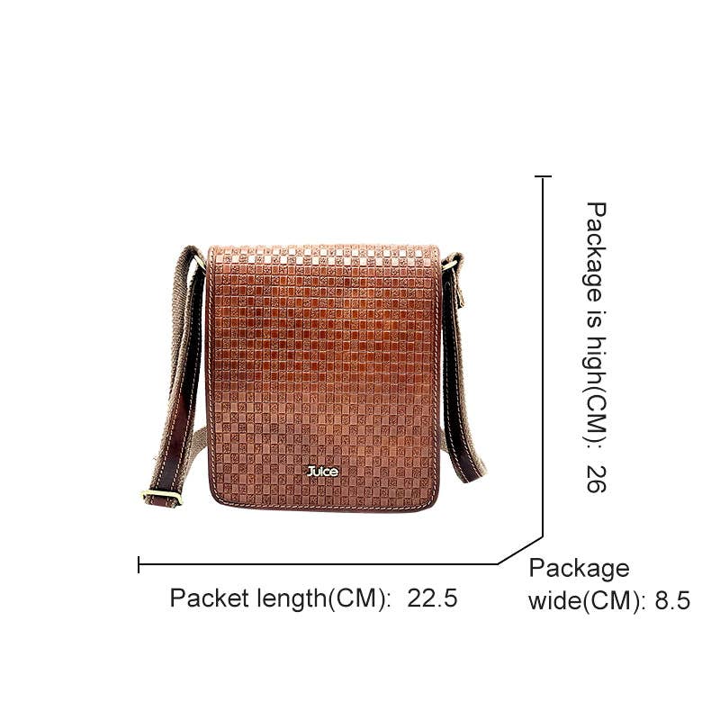 Hand buffered leather crossbody shoulder bag | Made in Italy