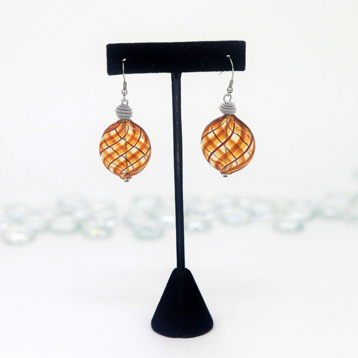 Murano Glass Penny Bead Earrings, Assorted Colors | Made in Venice