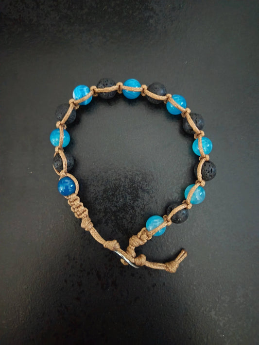 Samsara Macramè bracelets: Nero e celeste | Made in Lazio
