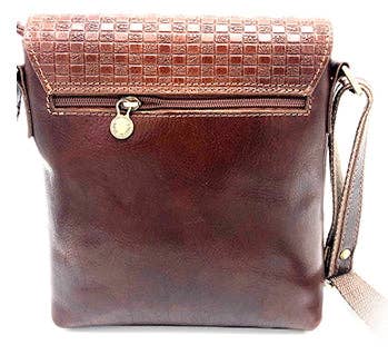Hand buffered leather shoulder bag | Made in Italy