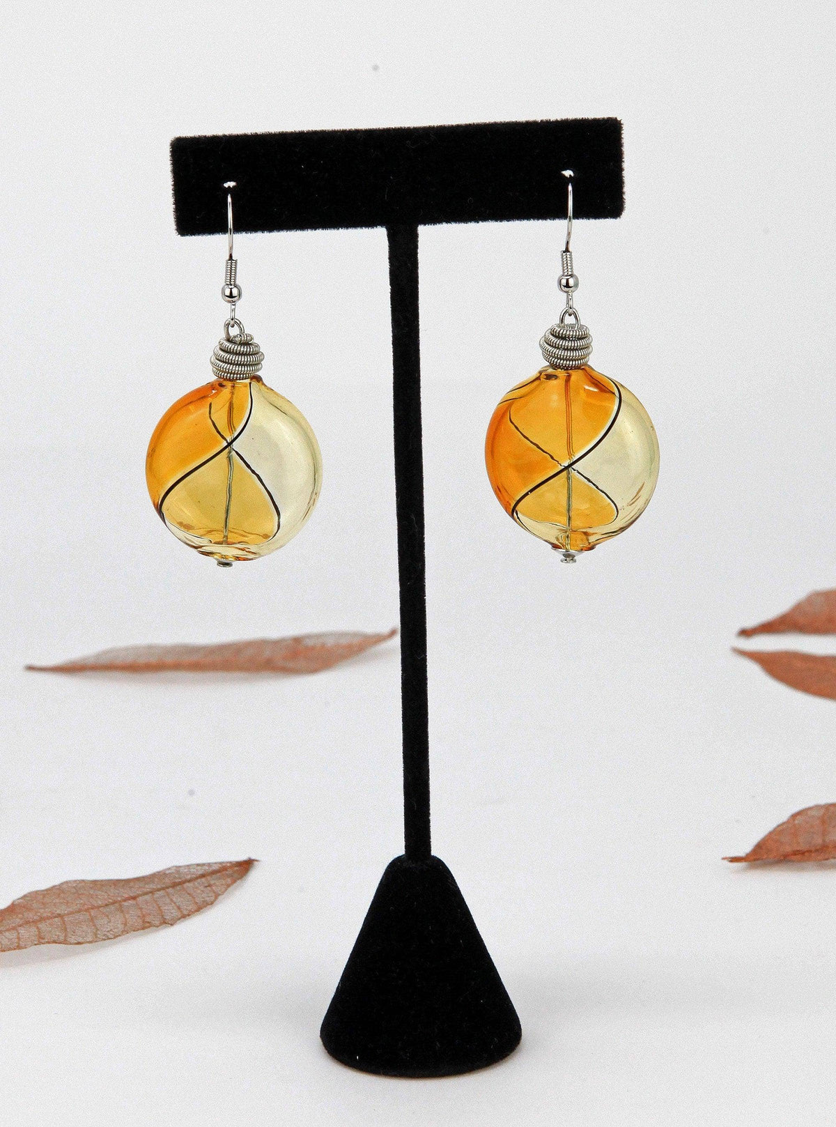 Murano Glass Penny Bead Earrings, Assorted Colors | Made in Venice
