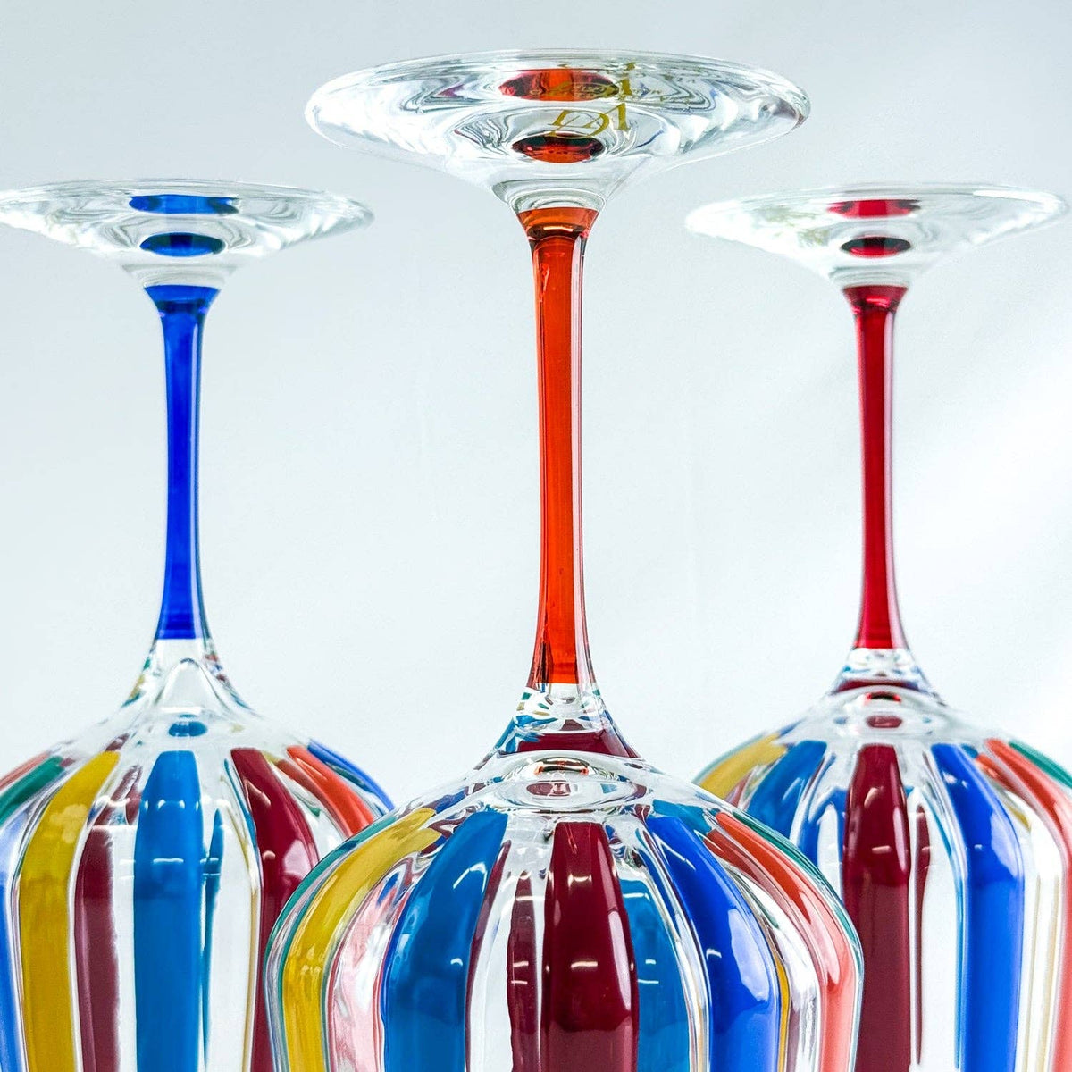 Italian Crystal Spritz Wine Glass, Multicolor Opaque | Made in Venice