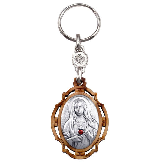 Sacred Heart of Mary Keychain | Made in Umbria