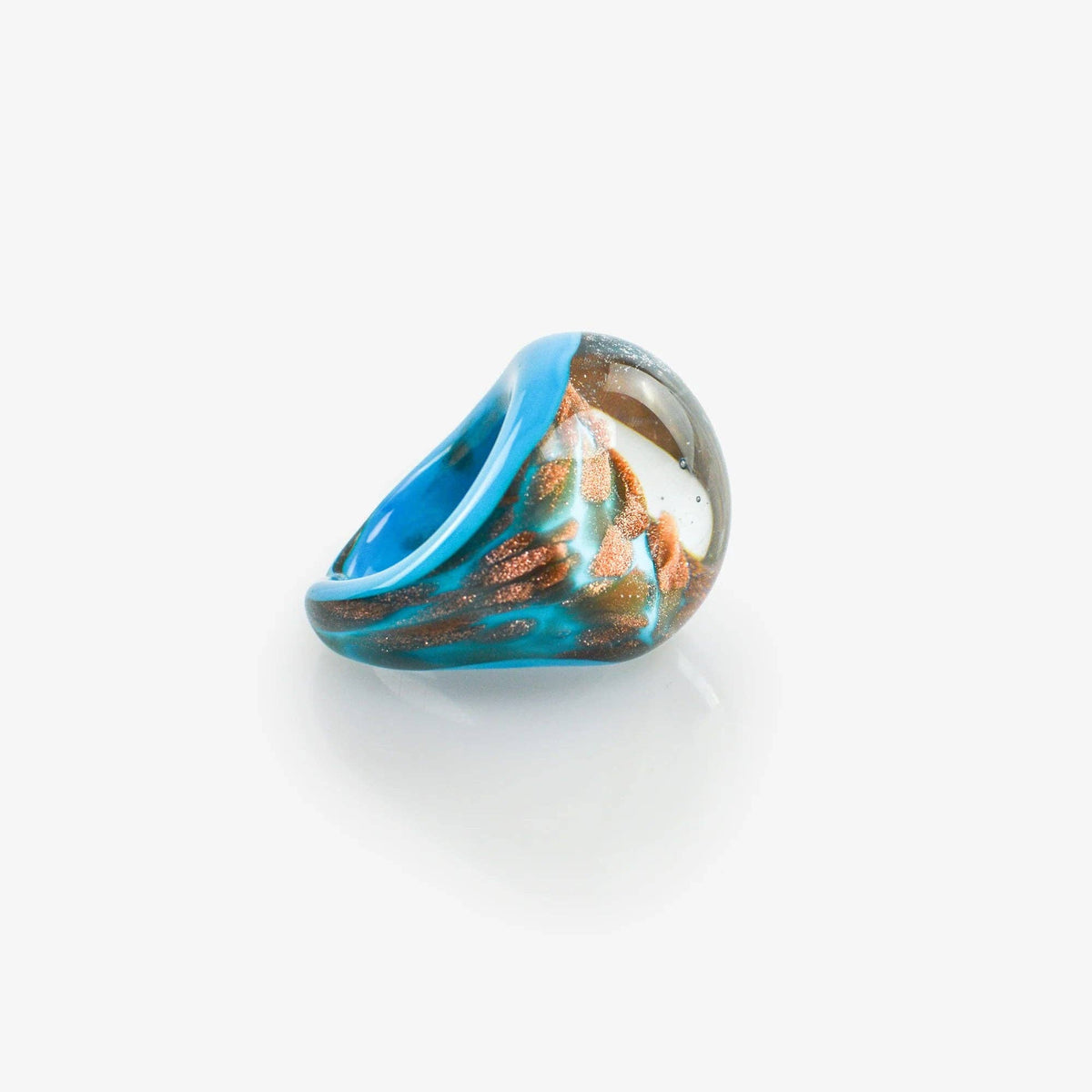 Bombato Avventurina Murano Glass Ring | Made in Venice