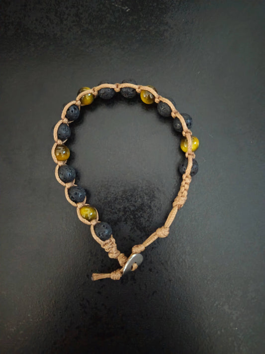 Samsara Macramè bracelets: Nero e giallo | Made in Lazio