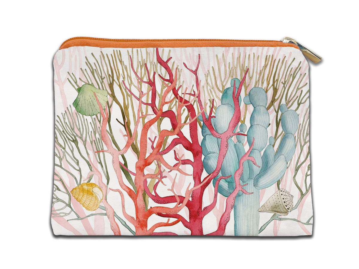 Pochette in Cotone "Coralli", 100% Made in Italy