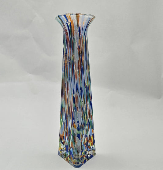 Murano Glass Triangle Bud Vase - Assorted Colors | Made in Venice