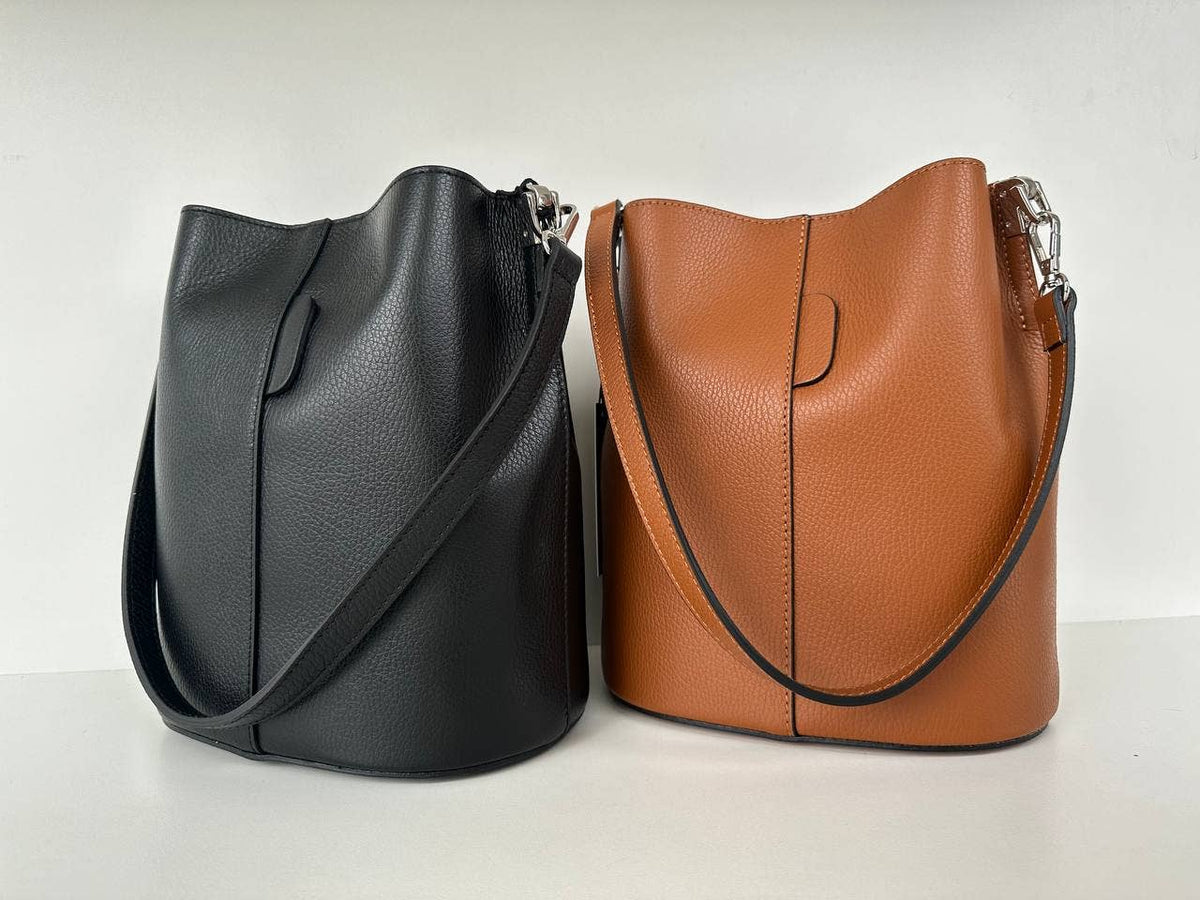 Serge Italian Leather Bucket Bag JIJOU CAPRI | Made in Campania