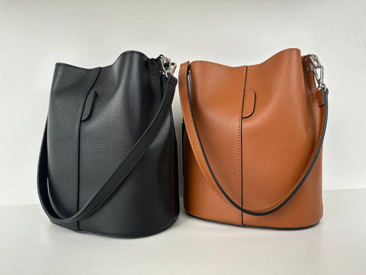 Serge Italian Leather Bucket Bag JIJOU CAPRI | Made in Campania
