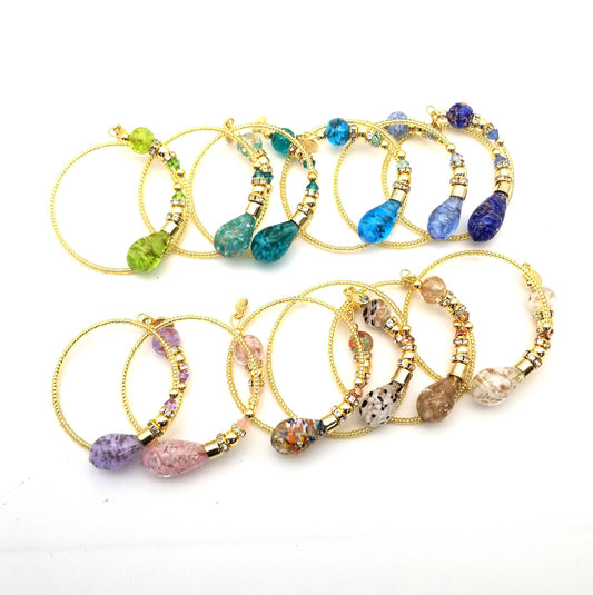 Murano Glass Drop Wrap Bracelet | Made in Venice