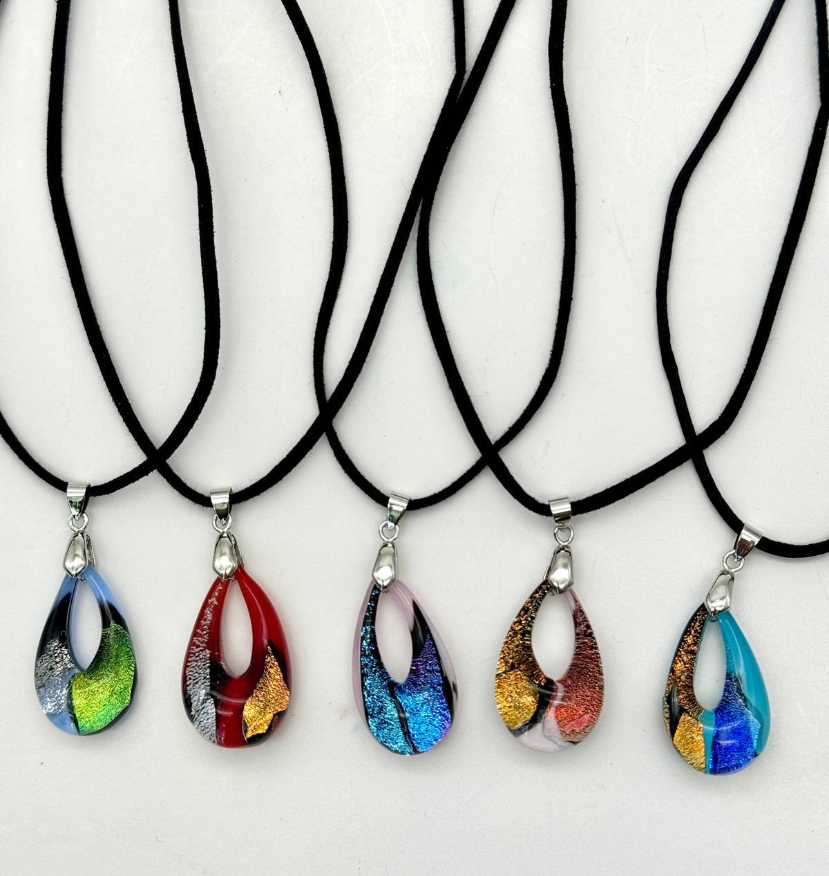 Dali Teardrop Mini Pendant Necklace Murano Artist Collection | Made in Venice