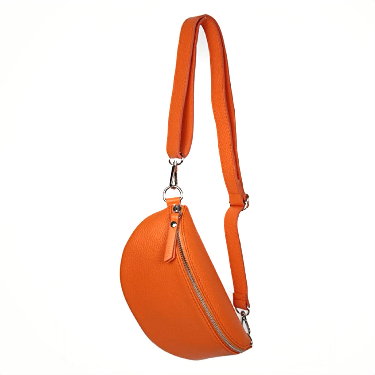 Modarno Unisex Waist Bag and Shoulder Bag in Genuine Leather 9.1" x 2.8" x 4.7" | Made in Italy