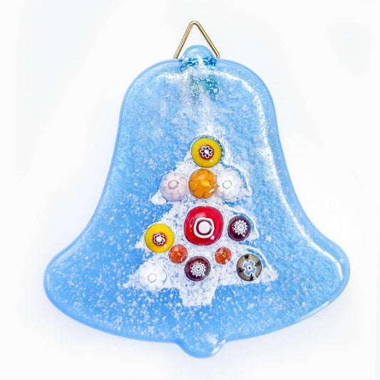 Murano Glass Ornament Millefiori Tree, Bell | Made in Veneto