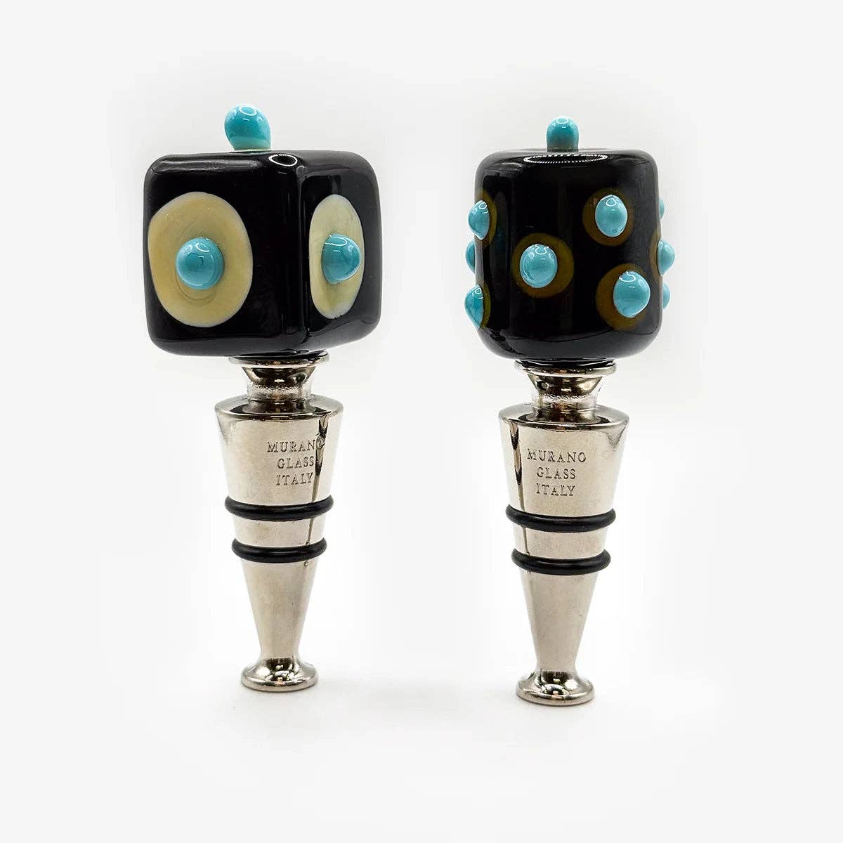 Murano Glass Wine Stopper, Dots | Made in Veneto