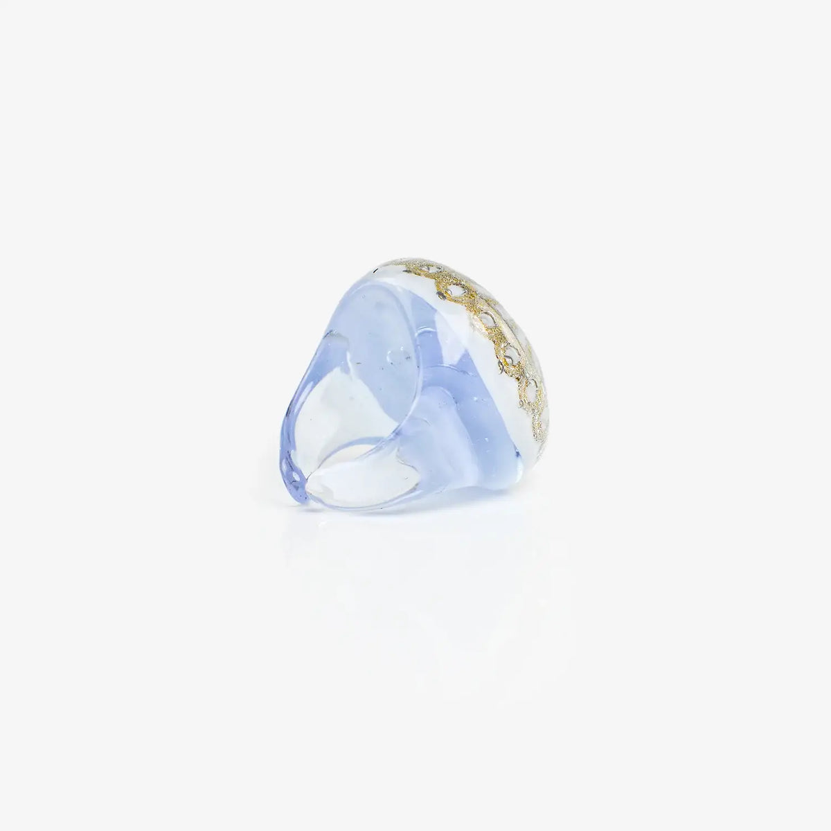 Murano Glass Lace Ring, Black & Lilac | Made in Venice