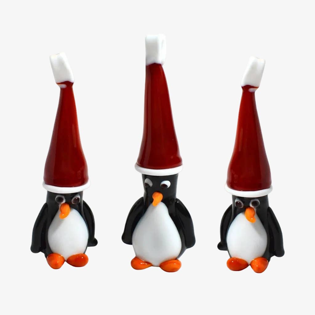 Set of 3 Murano Glass Penguin Figurines / Ornaments | Made in Venice