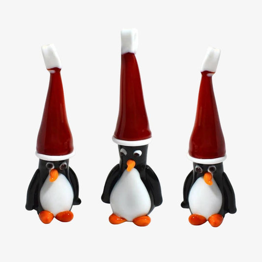 Set of 3 Murano Glass Penguin Figurines / Ornaments | Made in Venice