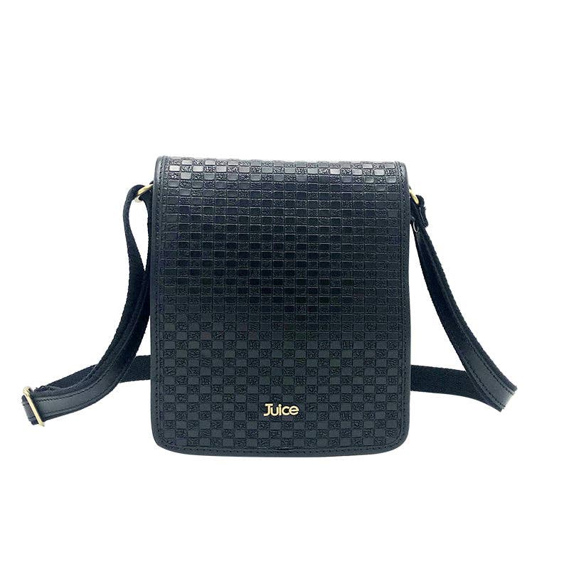 Hand buffered leather crossbody shoulder bag | Made in Italy