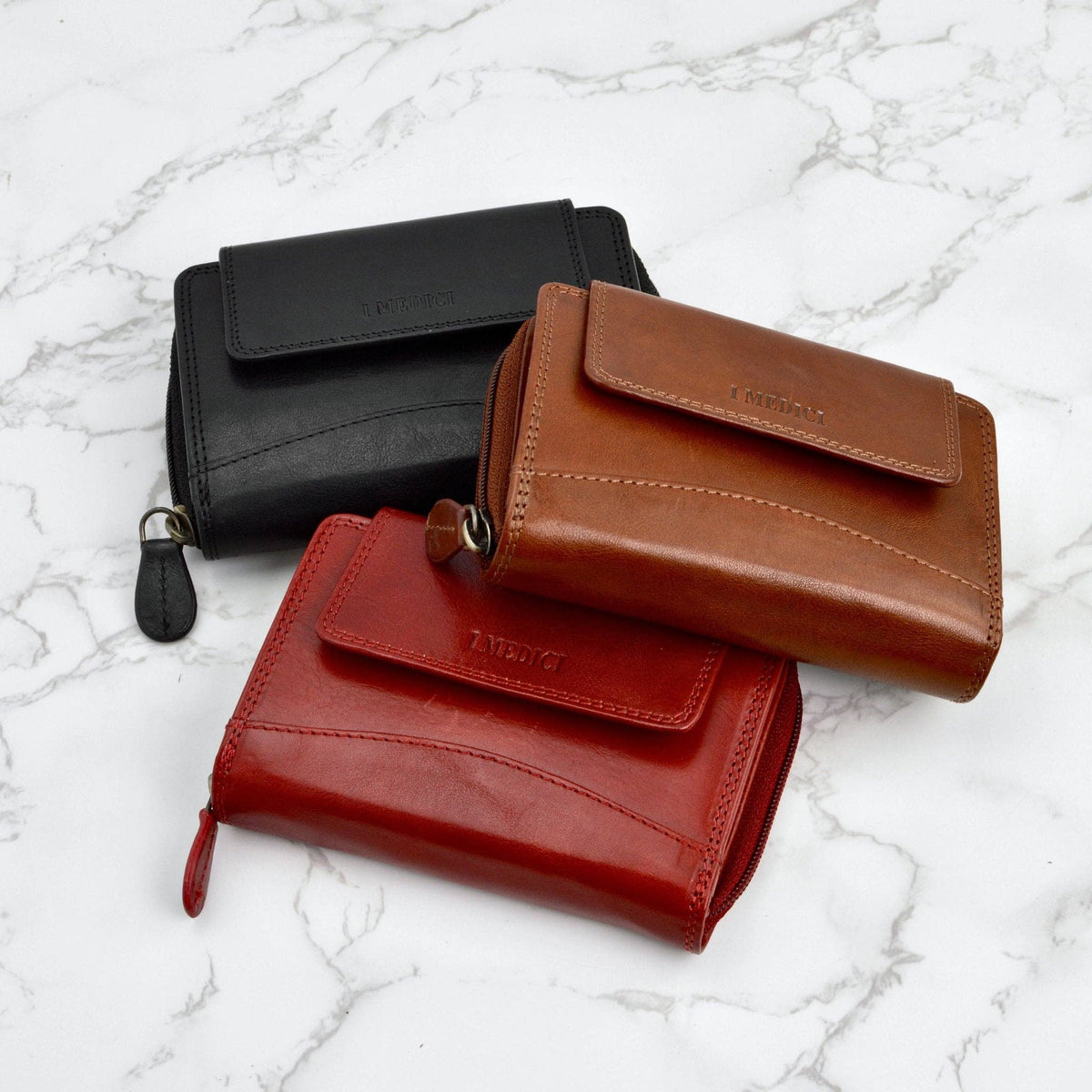 Giovanna Women's Italian Leather Bi-fold Wallet with Coin Pocket | Made in Tuscany