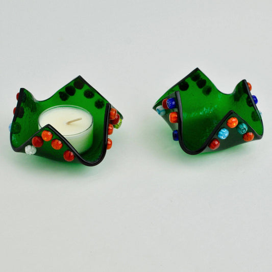 Murano Glass Millefiori Candle Votive Holder | Made in Veneto