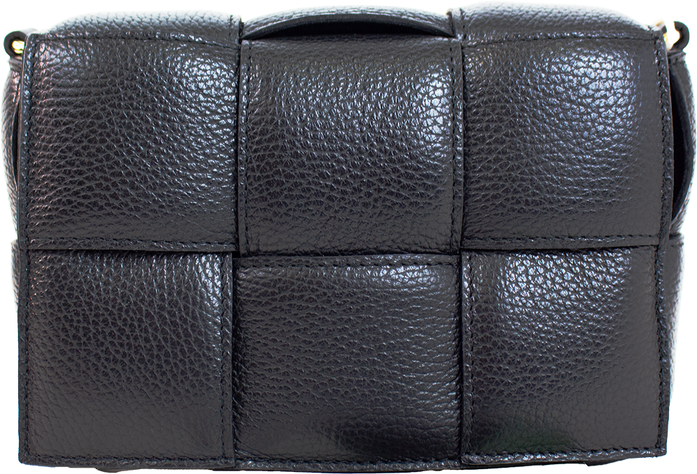 Italian Leather Interwoven Shoulder Bag | Made in Italy