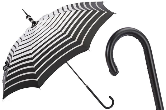 Striped Parasol with Manual Opening | Made in Lombardy
