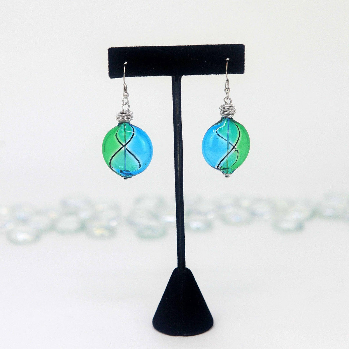 Murano Glass Penny Bead Earrings, Assorted Colors | Made in Venice